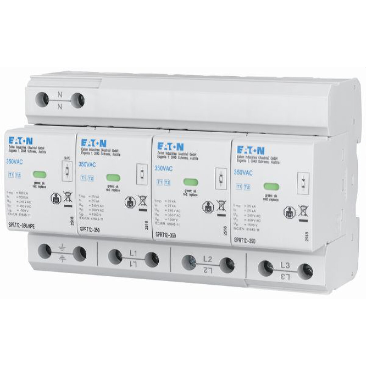 Eaton Electric Überspannungsableiter SPRT12-350/3+NPE-AX