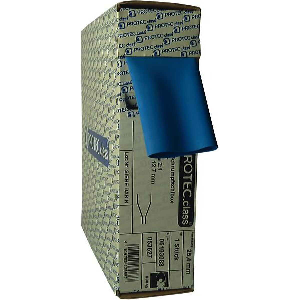 PROTEC.class Schrumpfschlauch-Box PSB-BL127 12,7mm blau 8m
