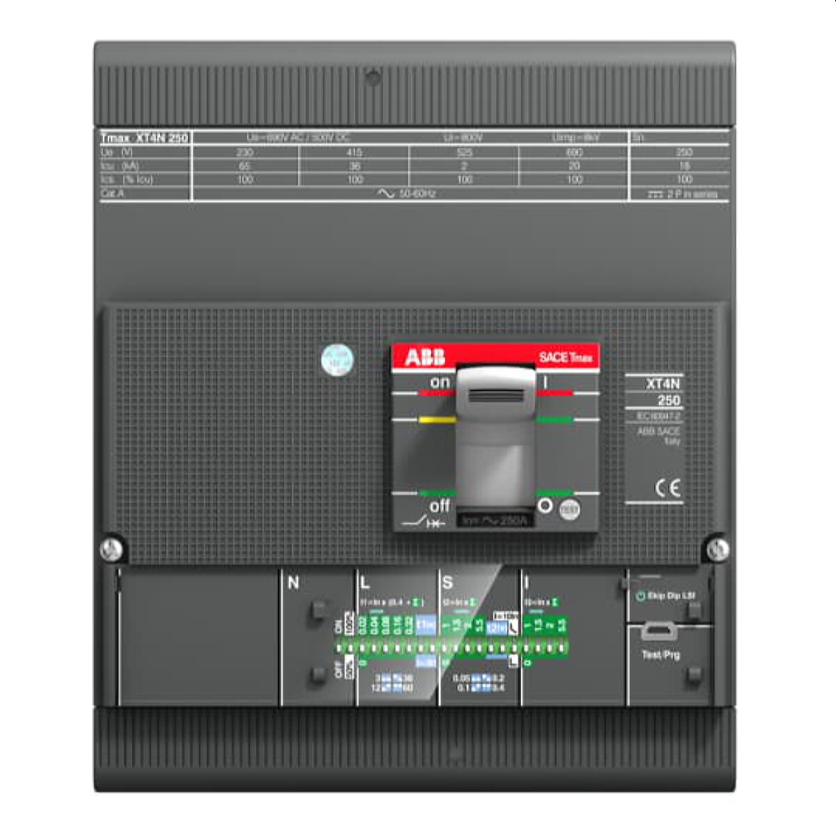 ABB Stotz-Kontakt Leistungsschalter XT4V 250 Ekip LS/I In=150A 4p F F UL/CSA