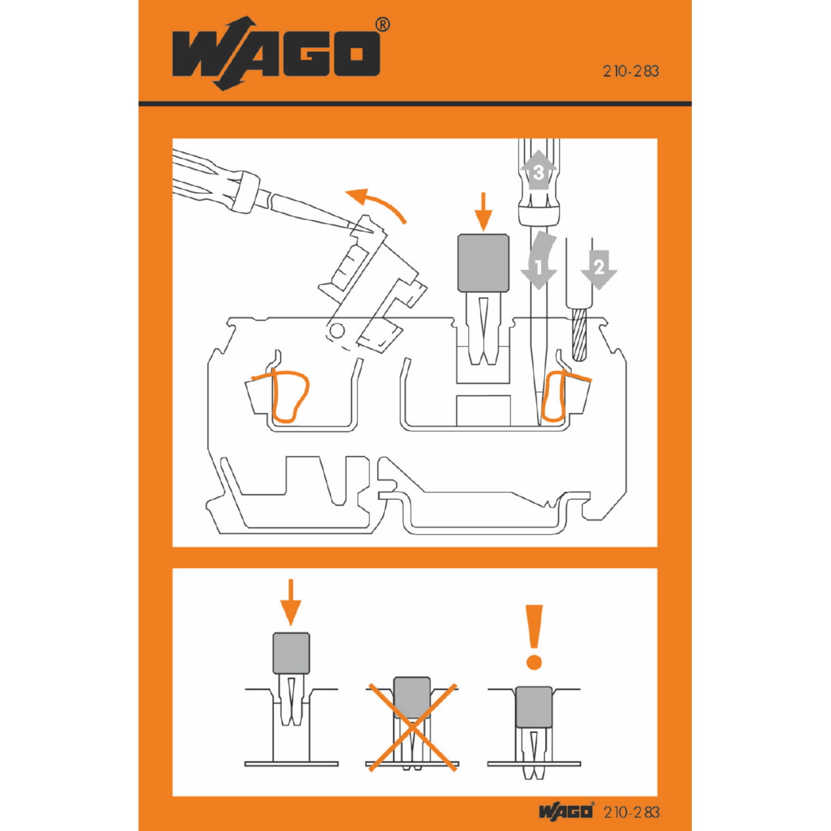 WAGO Handhabungsaufkleber für Trennklemmen Serie 280 210-283