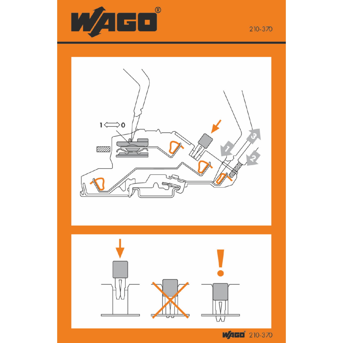 WAGO Handhabungsaufkleber für TOPJOB®-Trennklemmen Serien 777, 780 bis 784 210-370