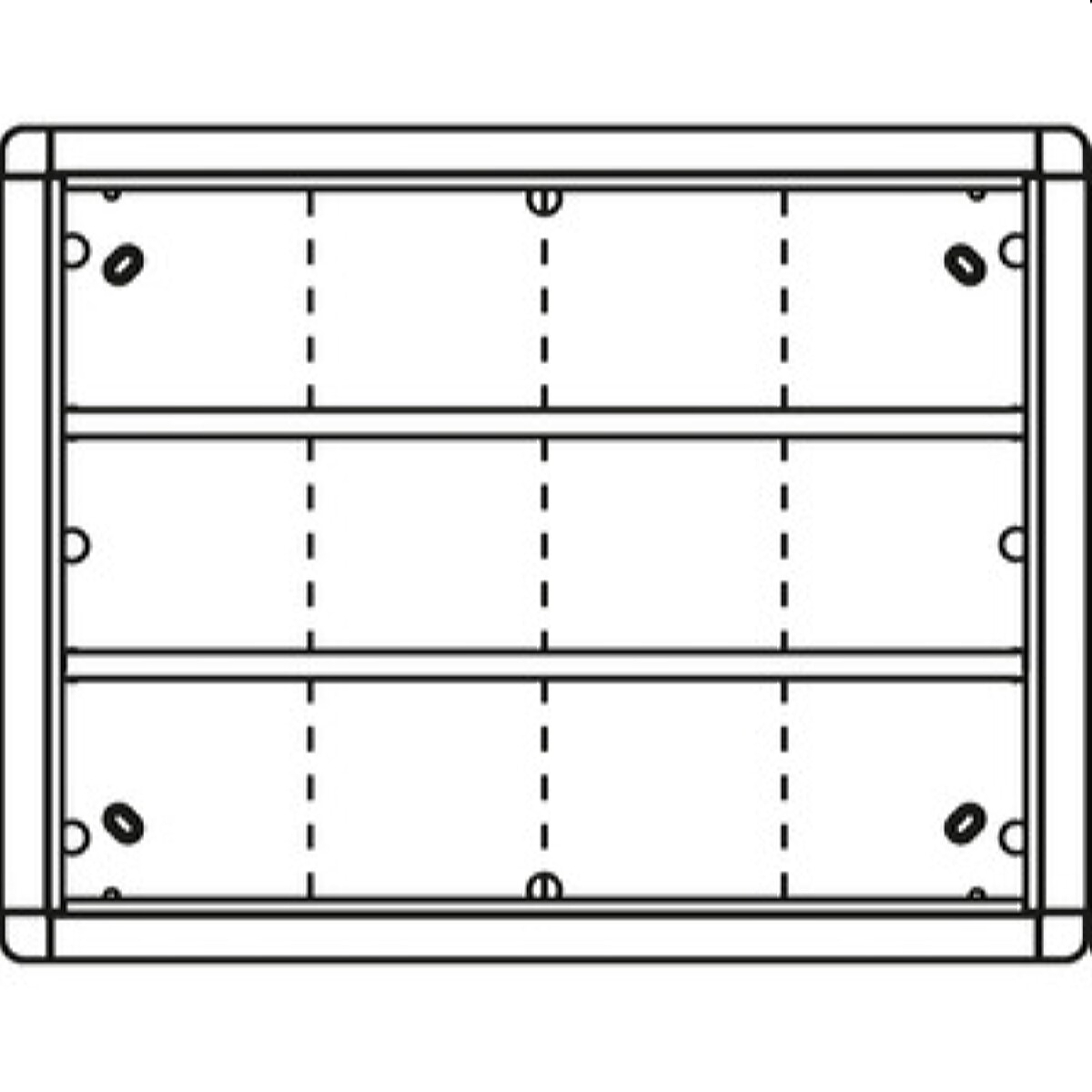 Ritto AP-Rahmen 1883850 12fach 3zeilig graubraun