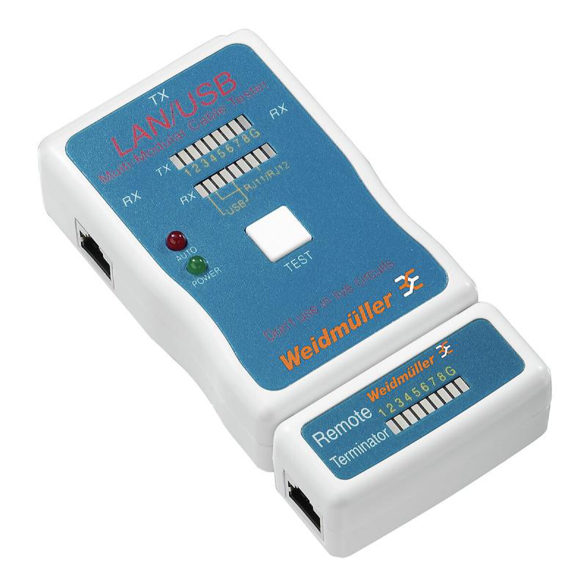 Weidmüller LAN USB Tester RJ45 USB Typ A und B LED-Display 9205400000