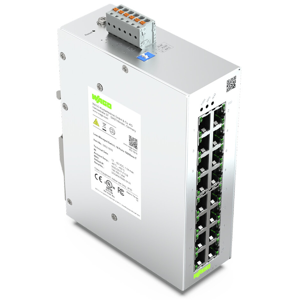 WAGO Lean-Managed-Switch 16 Ports 1000Base-T 852-1816