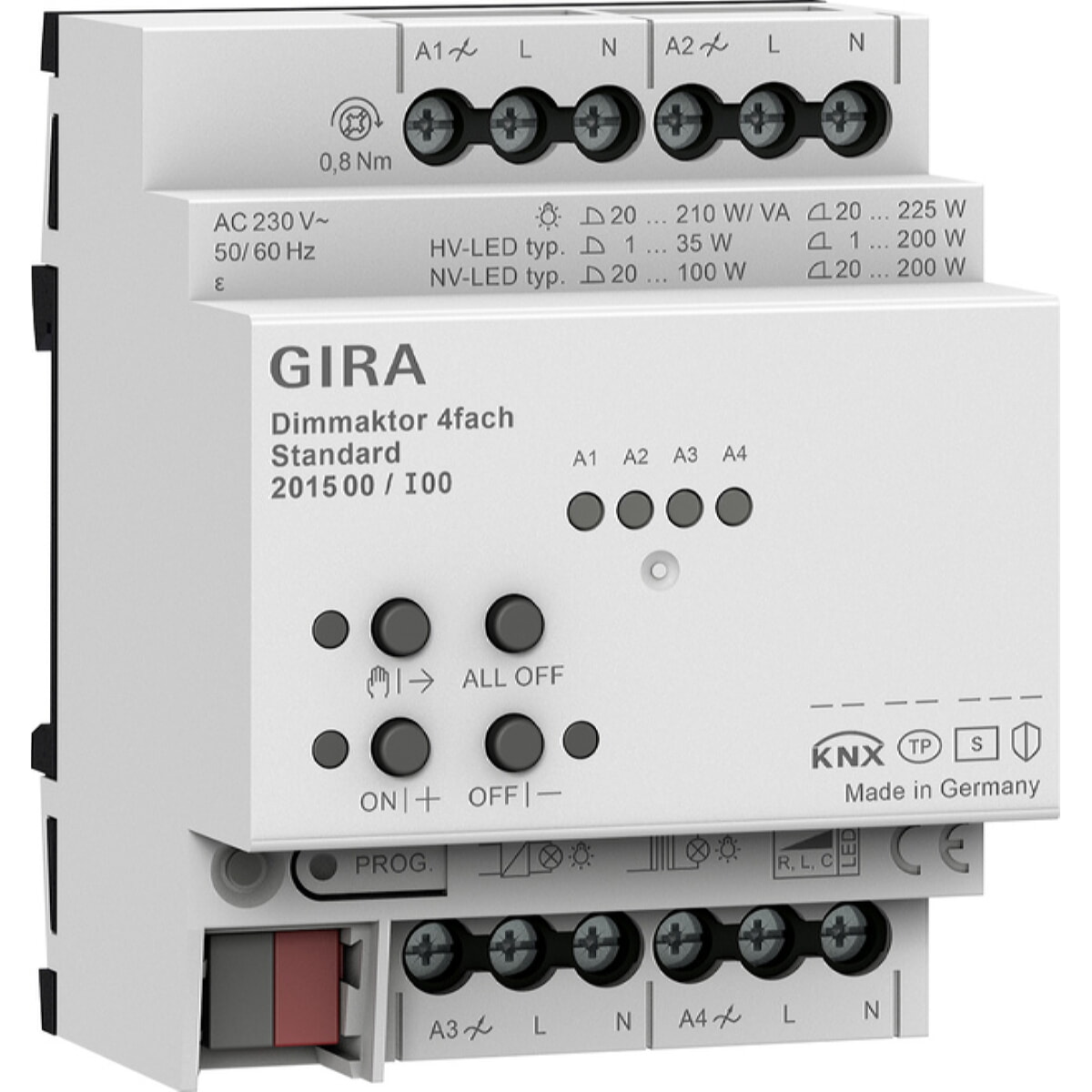 Gira Dimmaktor 201500 4f REG Std KNX Secure