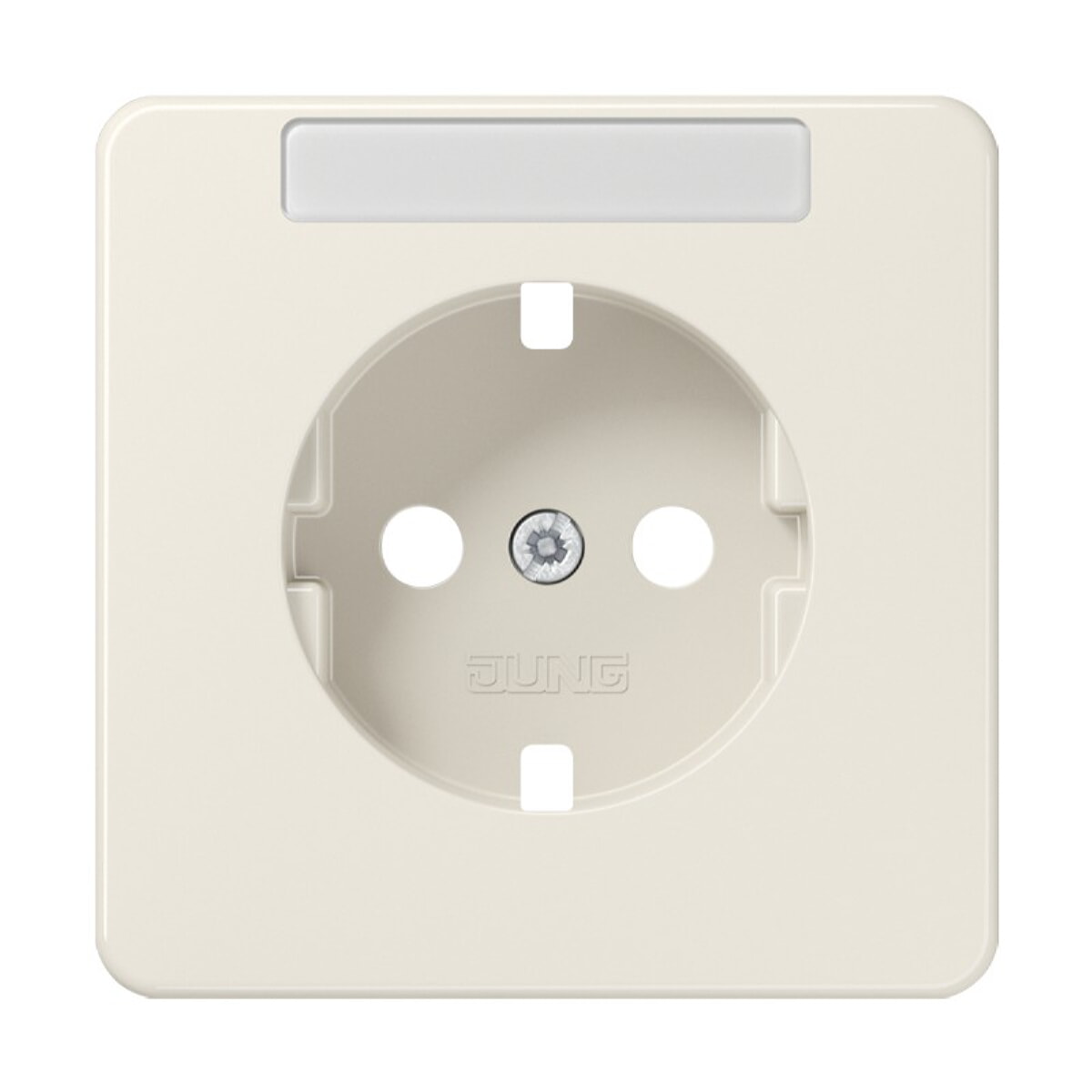 Jung Zentralplatte für SCHUKO®-Steckdosen mit Schriftfeld, Duroplast, Serie CD, weiß CD1520NAPL