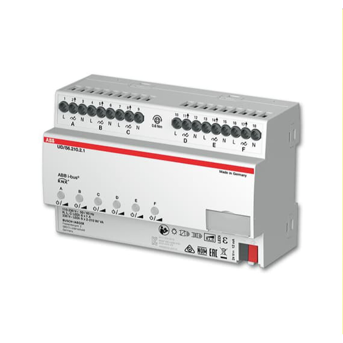 ABB Stotz-Kontakt LED-Dimmer UD/S6.210.2.1 6fach 210 W/VA REG