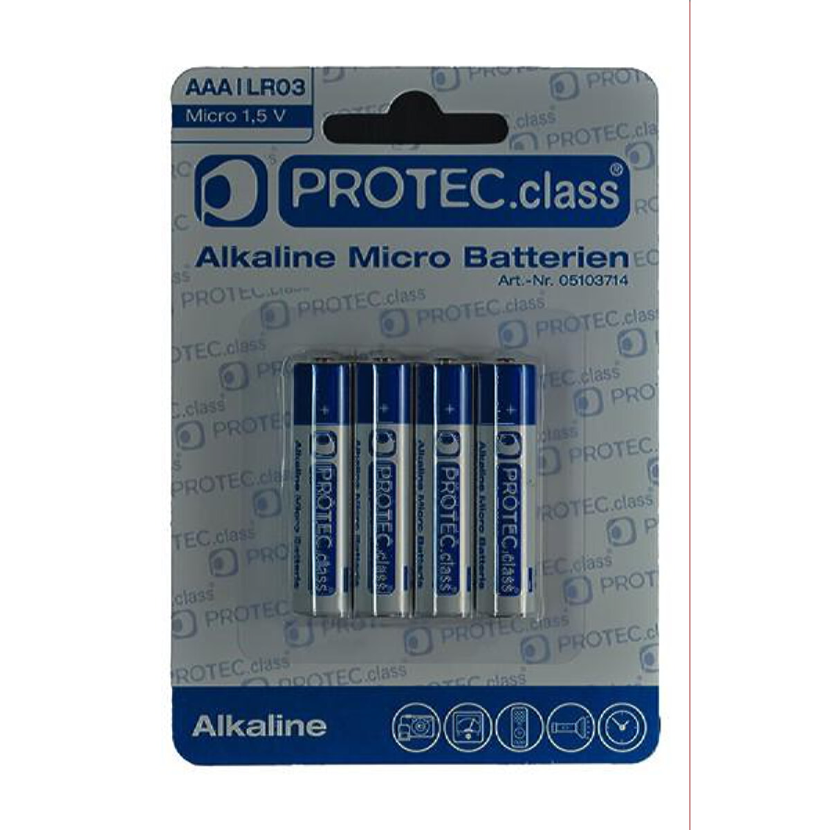 PROTEC.class Batterie PBAT AAA Micro 4Blister