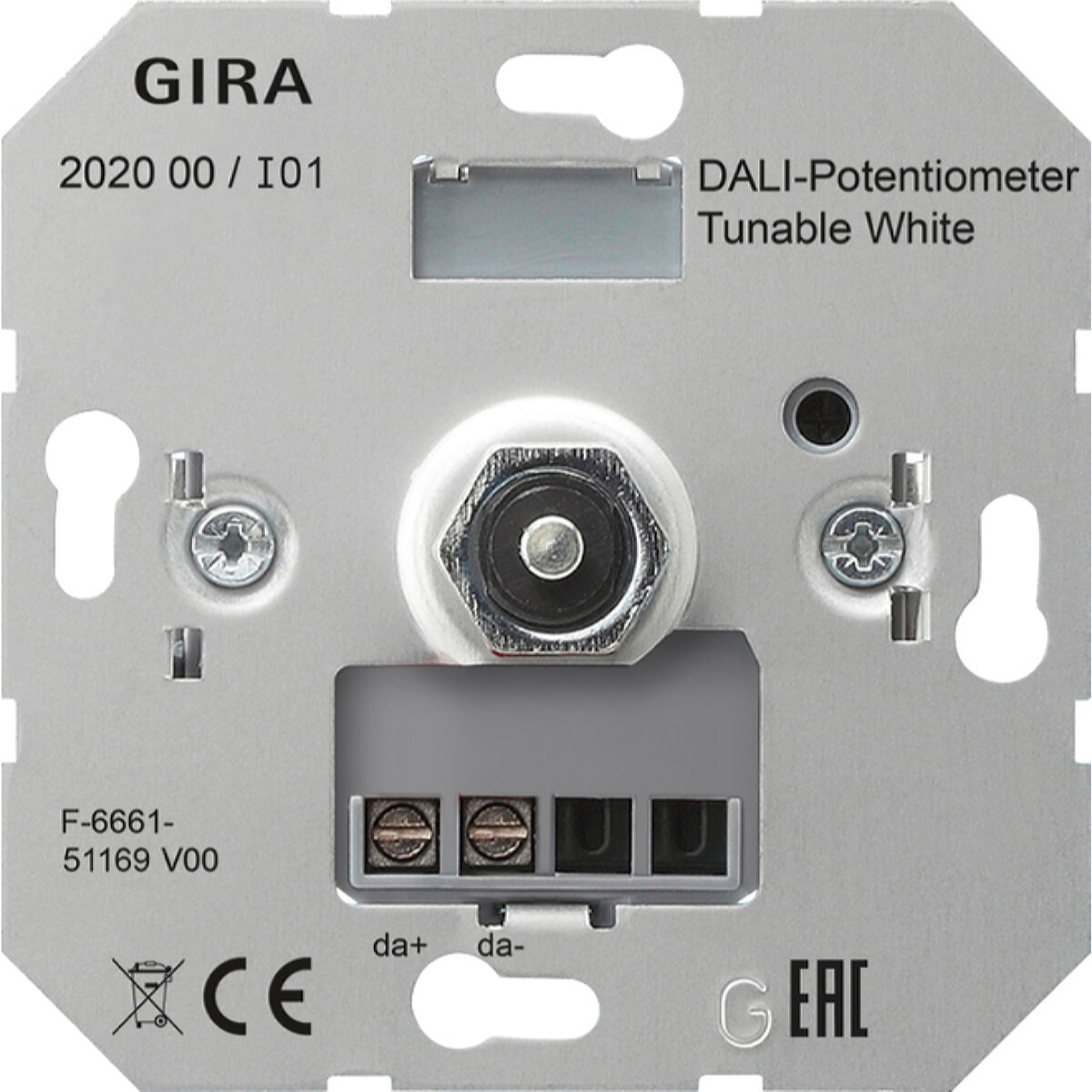 Gira Potentiometer 202000 Tunable WH Einsatz
