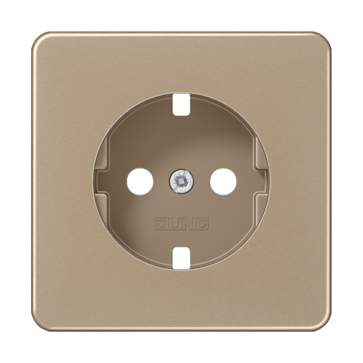 Jung Abdeckung für SCHUKO®-Steckdosen, Aluminium eloxiert, Serie CD, gold-bronze CD521GBPL