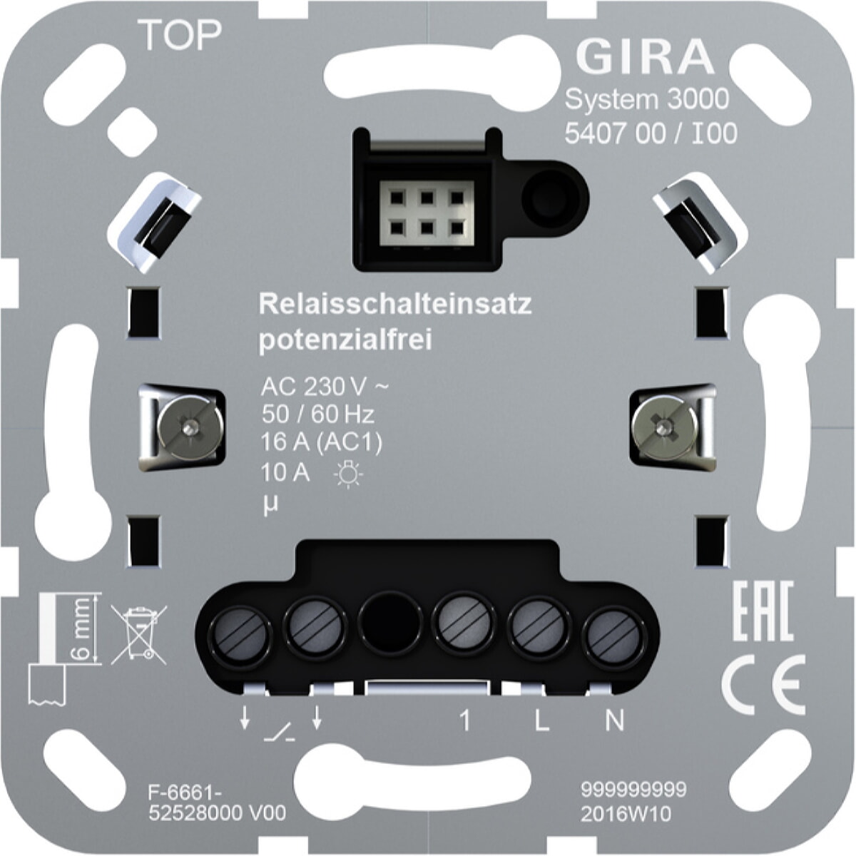 Gira S3000 Relaisschalteins. pot.frei Einsatz 540700