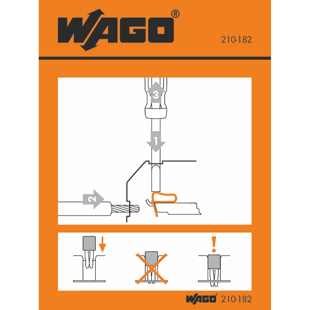 WAGO Handhabungsaufkleber für Reihenklemmen mit seitlicher Verdrahtung Serien 279 bis 284 210-182