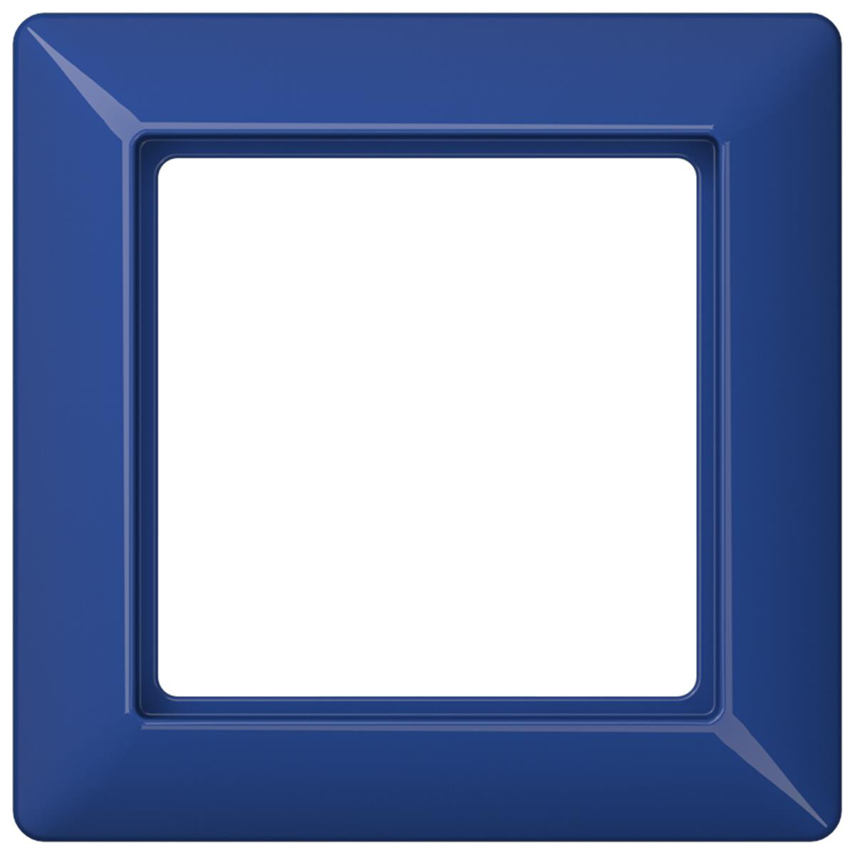 Jung Rahmen 1fach für Abdeckungen mit Glasscheibe, Thermoplast, AS 500, blau AS581GLBL