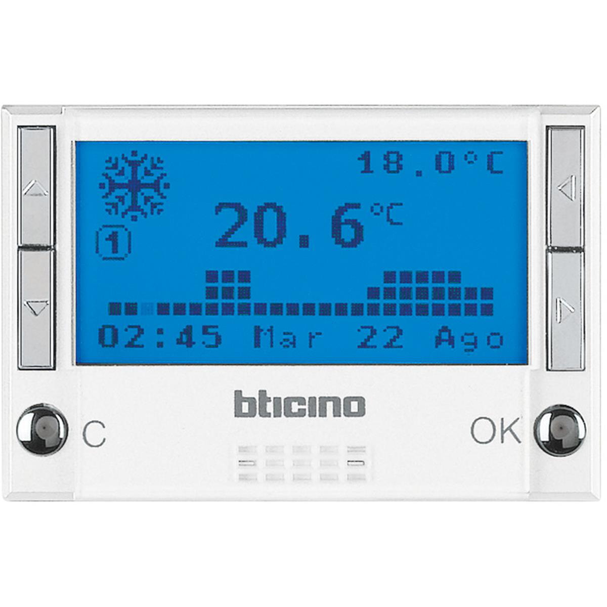 Bticino Thermostat für Heizung WHITE