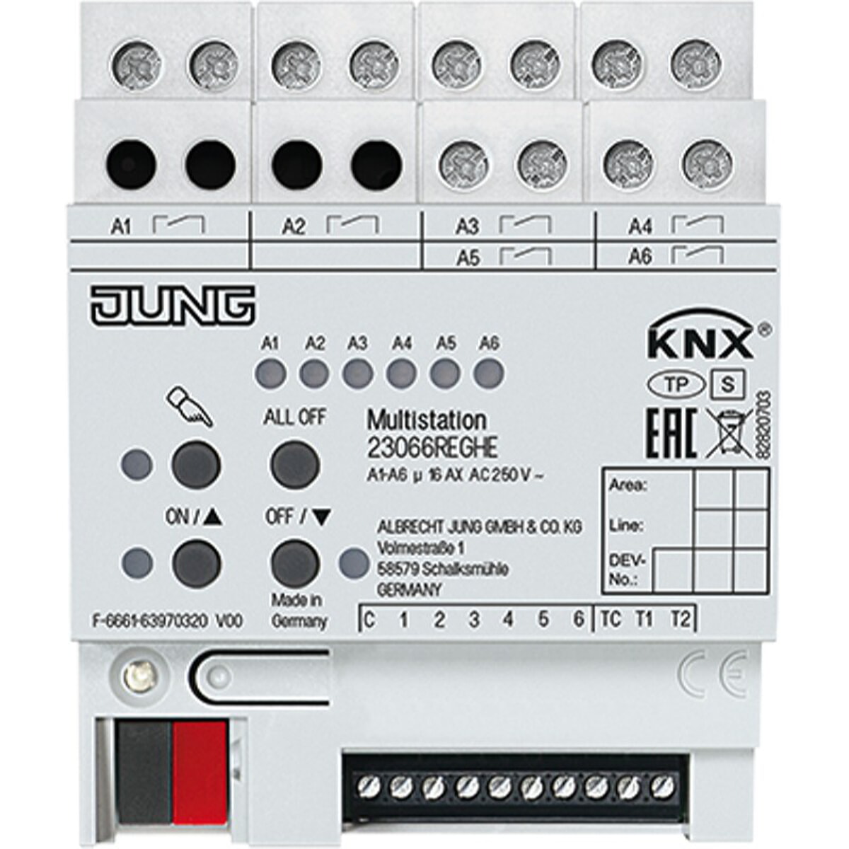 Jung KNX Multistation, AC 250 V ~ 23066REGHE