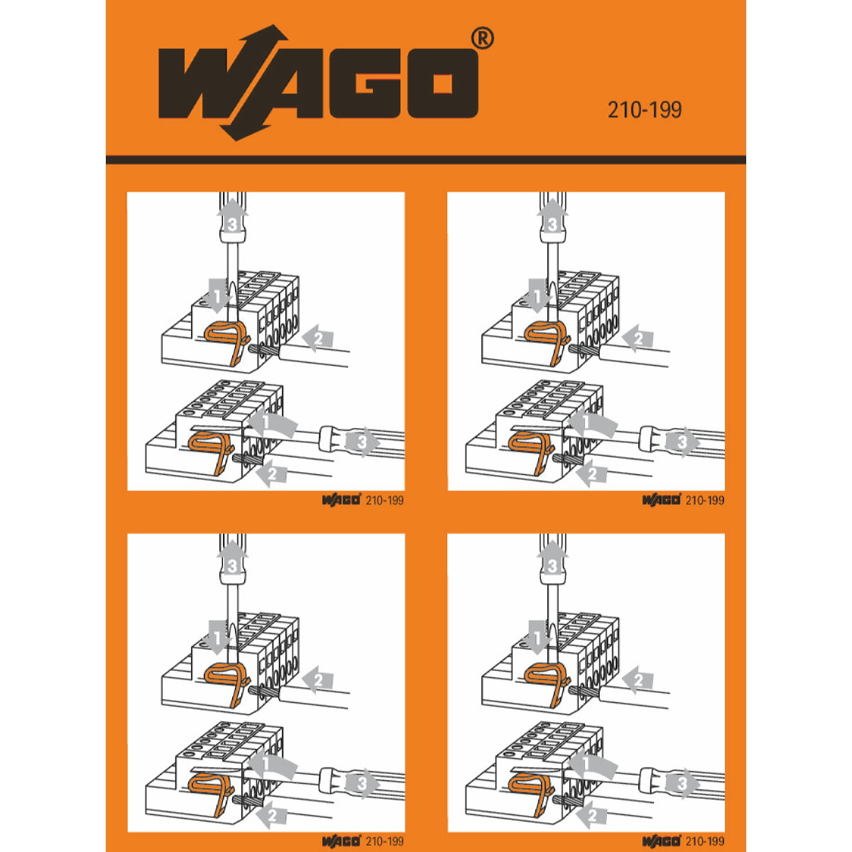 WAGO Handhabungsaufkleber für MULTI CONNECTION SYSTEM 210-199