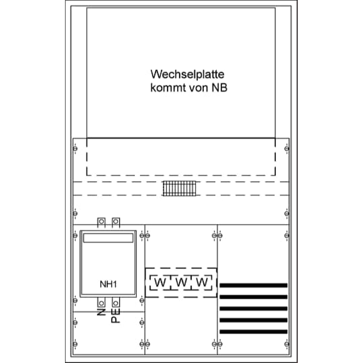 ABB Striebel & John KS4218 Mess- und Wandlerschrank, Aufputz Schutzart IP31