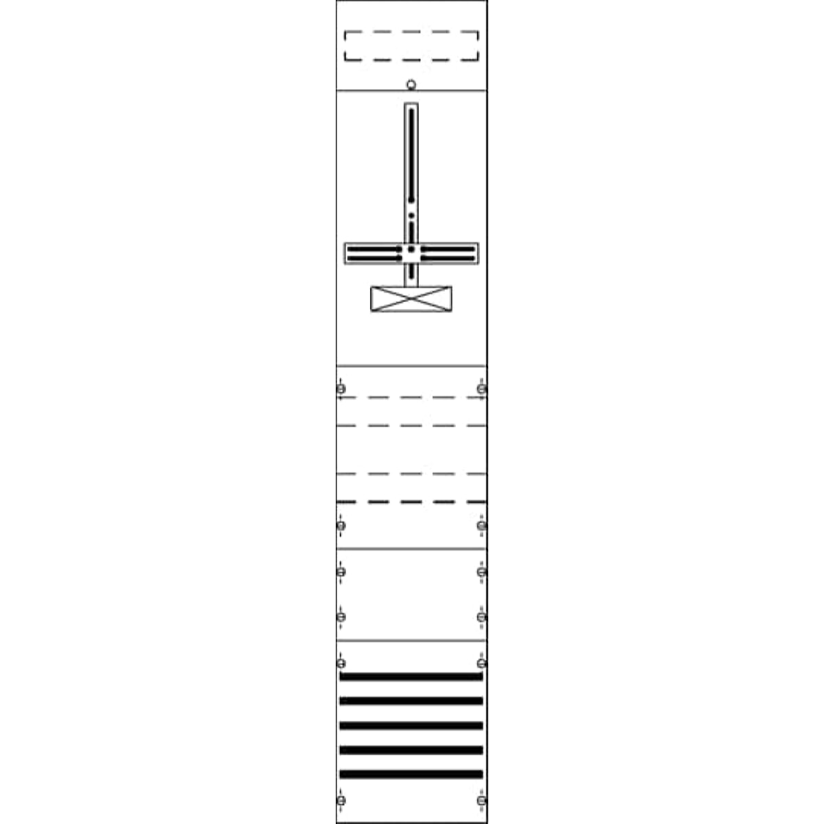 ABB Striebel & John FD19XM2 Zählerfeld ohne Verdrahtung mit Dreipunkt-Befestigung, 9RE