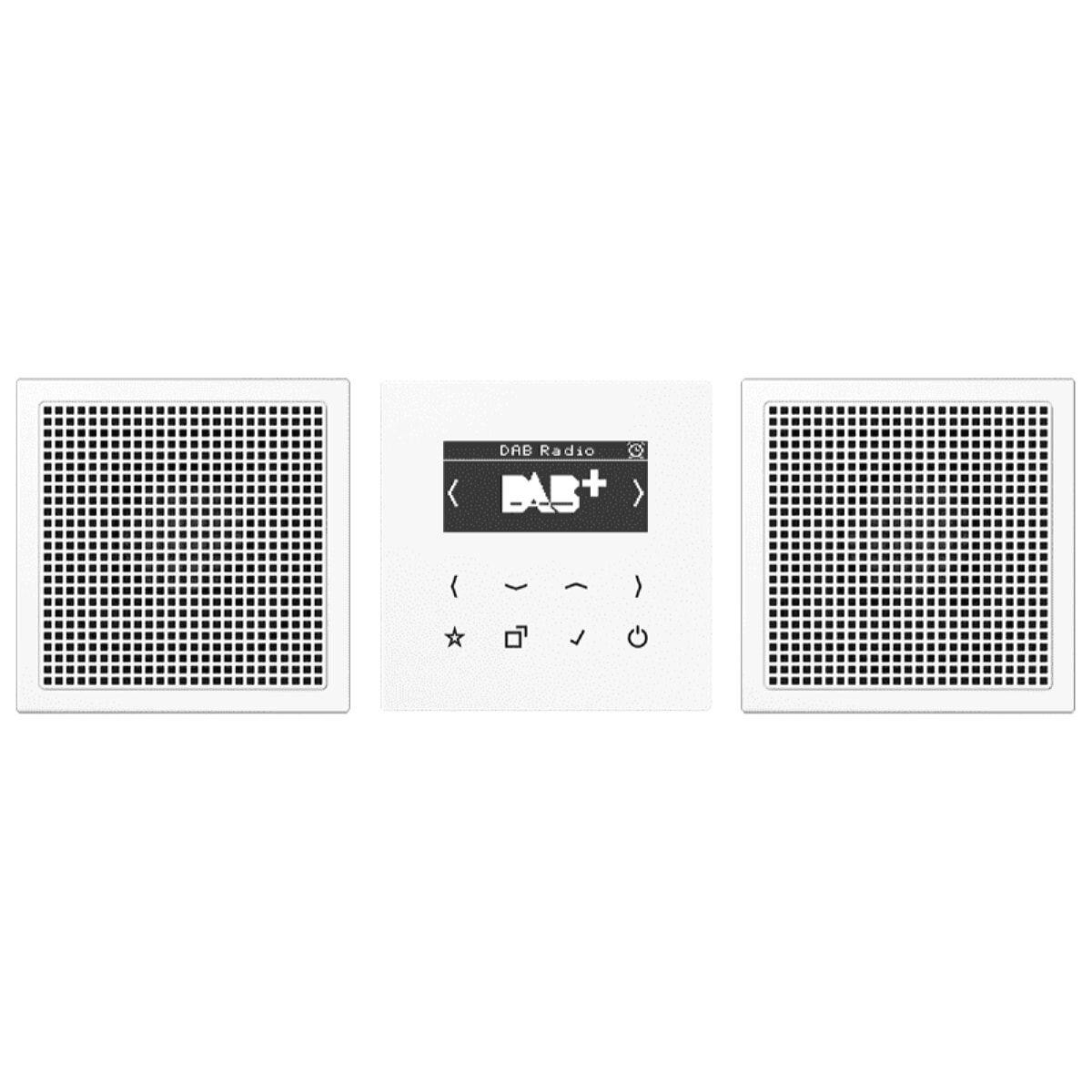 Jung Smart Radio DAB+, Set Stereo, Serie LS, alpinweiß DABLS2WW
