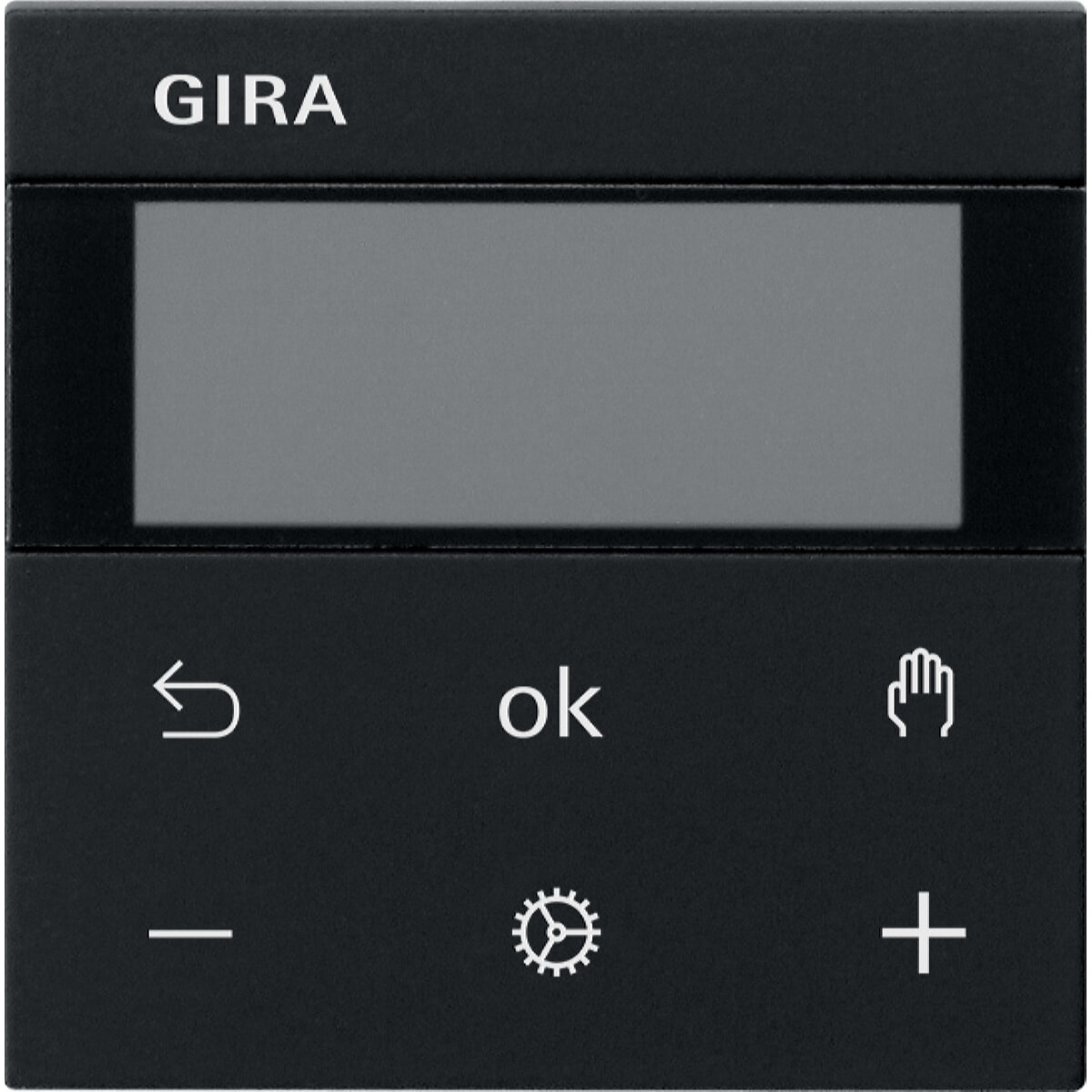 Gira Raumtemperaturregler S3000 RTR Display System 55 Schwarz