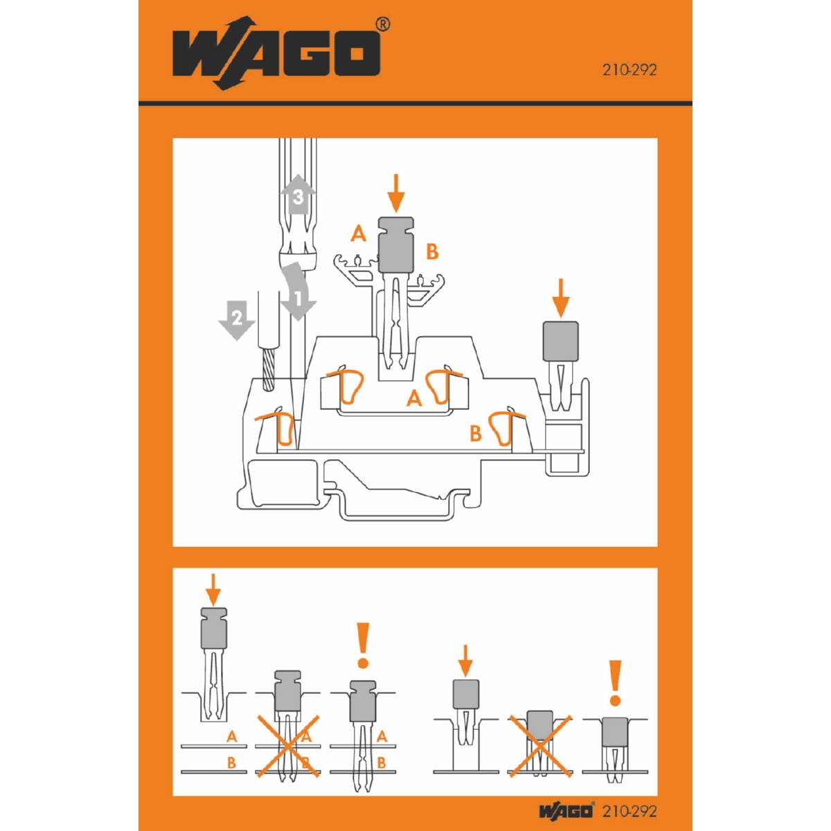 WAGO Handhabungsaufkleber für Doppel- und Dreistockklemmen Serien 280 und 281 210-292