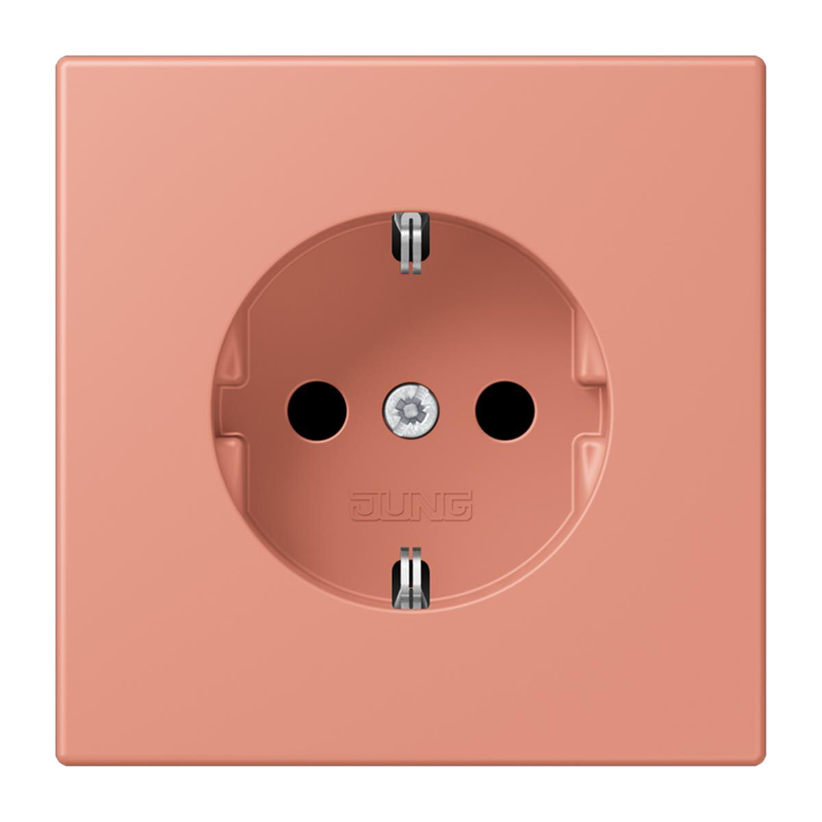 Jung SCHUKO Steckdose, 16 A 250 V ~, SAFETY+, Serie LS, l'ocre rouge moyen LC1520KI233